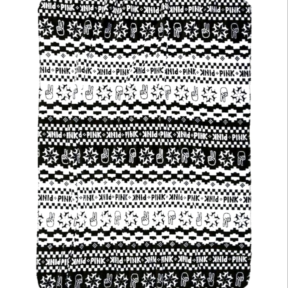 VS PINK retired blanket NWT blk/white